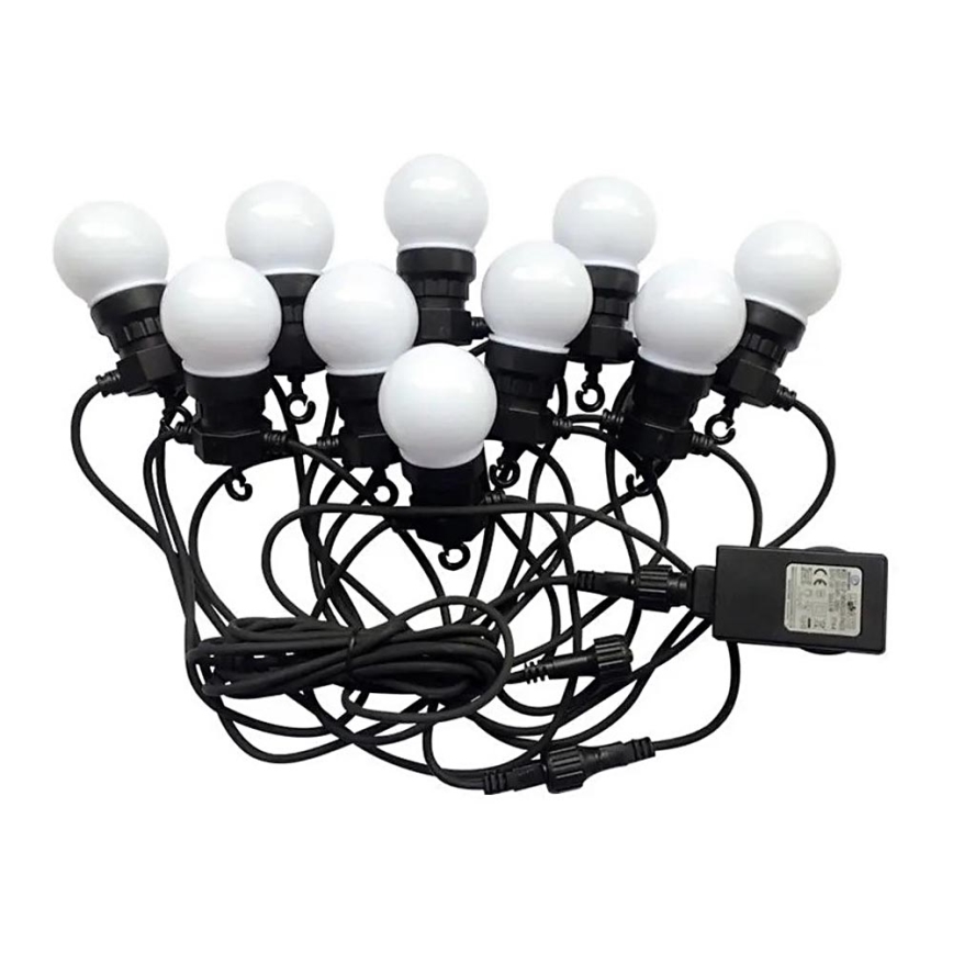 LED-ulkoketju STRING 5m 10xLED/0,5W/230V IP44 3000K