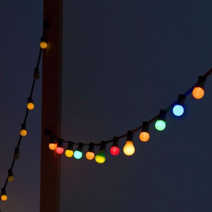 LED-ulkoketju STRING RGB 10m 20xLED/0,5W/230V IP44