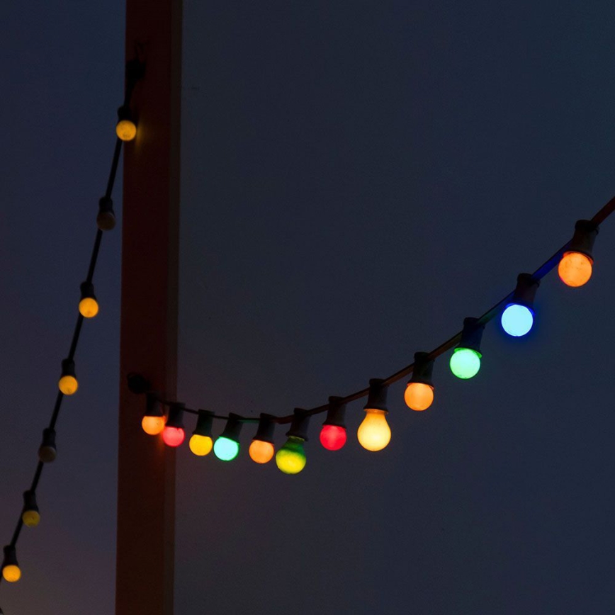 LED-ulkoketju STRING RGB 10m 20xLED/0,5W/230V IP44
