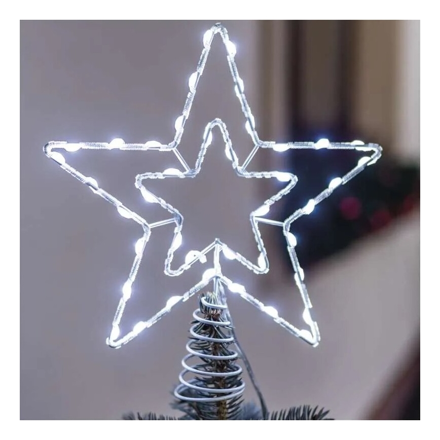 LED Ulkokäyttöön tarkoitettu joulukoriste 30xLED/4W/30V IP44 kylmän valkoinen