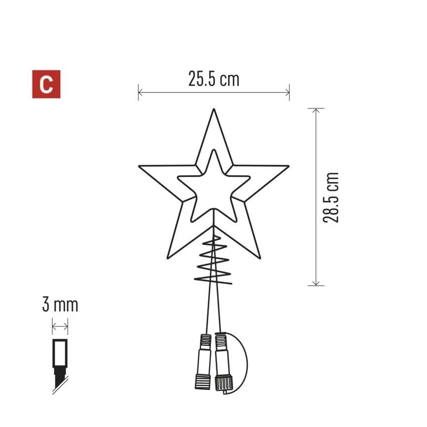 LED Ulkokäyttöön tarkoitettu joulukoriste 30xLED/4W/30V IP44 kylmän valkoinen