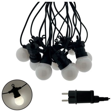 LED-ulkokoristevalosarja 10xLED/0,36W/230V 4,5 m IP44 musta