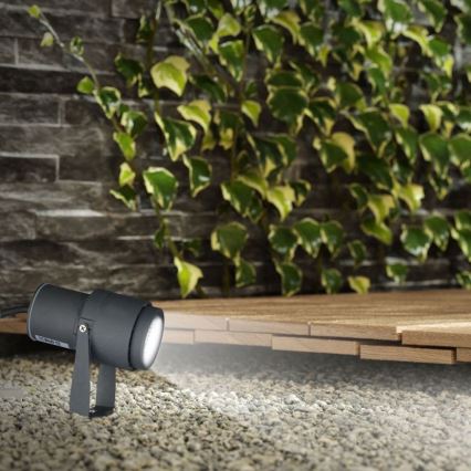 LED-ulkolamppu LED/12W/100-240V IP65 3000K harmaa