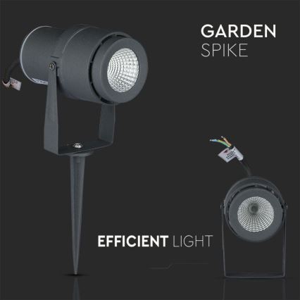 LED-ulkolamppu LED/12W/100-240V IP65 3000K harmaa