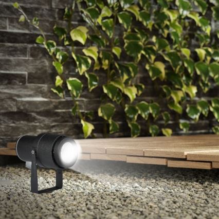 LED-ulkolamppu LED/12W/100-240V IP65 4000K musta