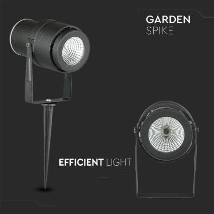 LED-ulkolamppu LED/12W/100-240V IP65 4000K musta