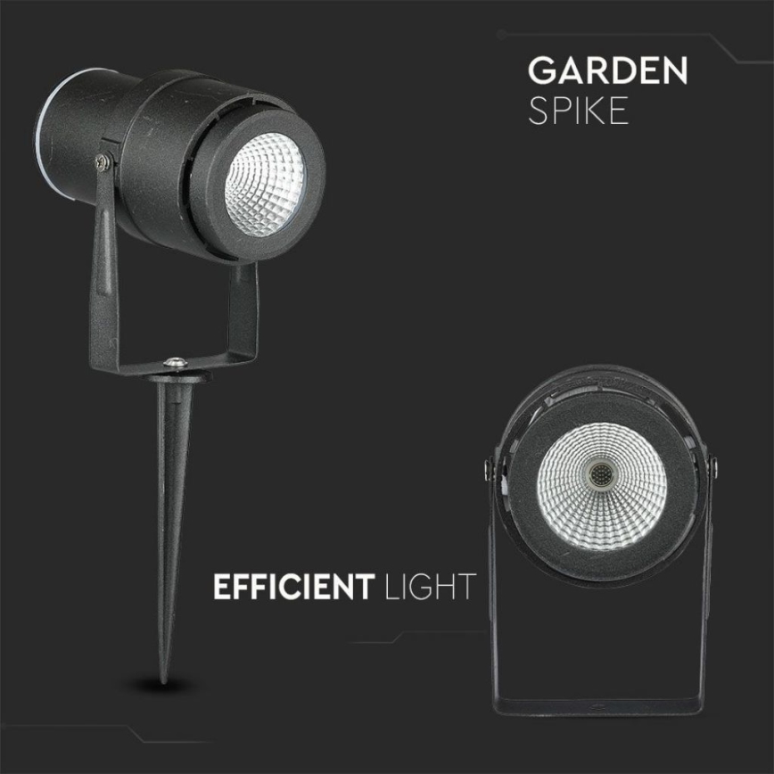 LED-ulkolamppu LED/12W/100-240V IP65 4000K musta