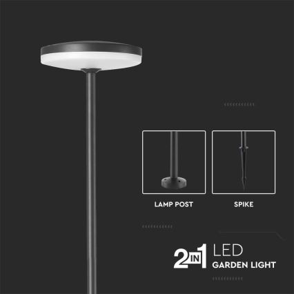 LED-ulkolamppu LED/12W/230V 4000K IP65 antrasiitti