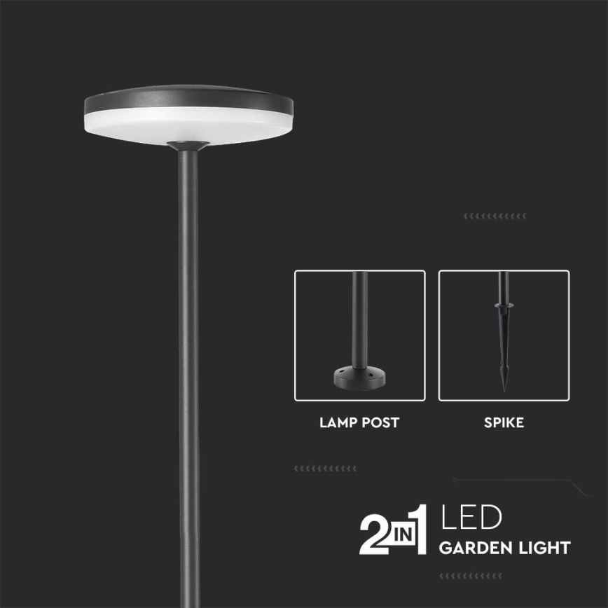 LED-ulkolamppu LED/12W/230V 4000K IP65 antrasiitti