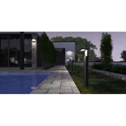 LED-ulkolamppu NATURA LED/12W/230V 4000K 60 cm IP65 ruskea/antrasiitti