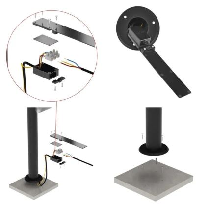 LED-ulkolamppu NIKA LED/12,5W/230V IP44 80 cm