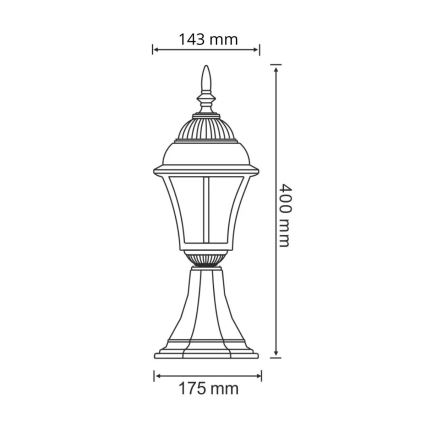 LED-ulkolamppu PARIS 2 1xE27/4,9W/230V