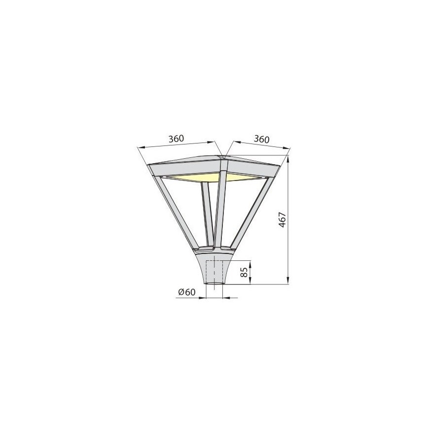 LED-ulkolamppu PARK PLUS LED/45W/230V 4000K