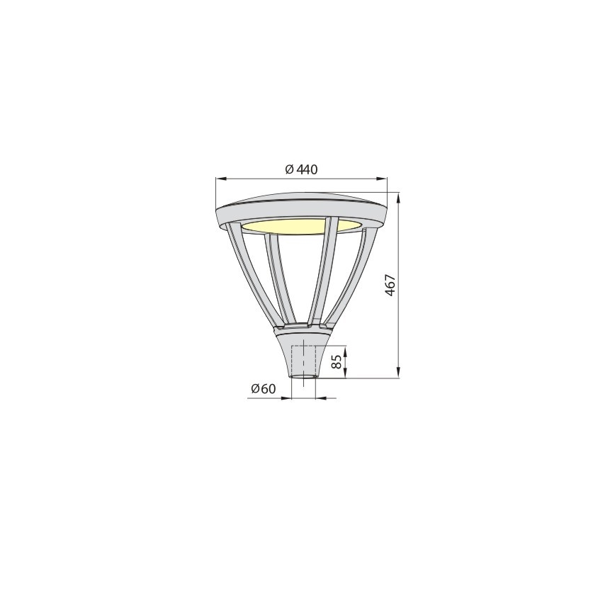 LED-ulkolamppu PARK PLUS LED/60W/230V 4000K