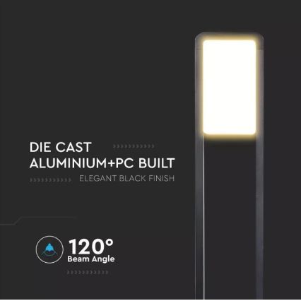 LED-ulkolamppu SAMSUNG CHIP LED/10W/230V 3000K IP65 musta