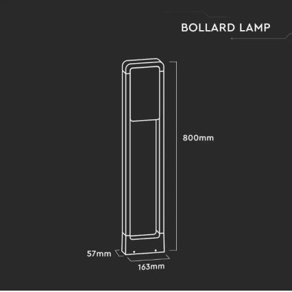 LED-ulkolamppu SAMSUNG CHIP LED/10W/230V 3000K IP65 musta