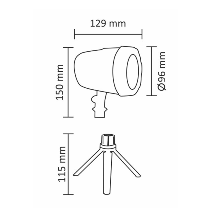 LED-ulkolaserprojektori LED / 5W / 230V IP44