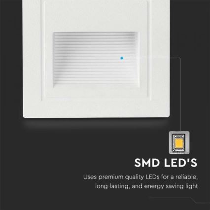 LED Ulkovalaisin portaisiin LED/5W/230V 3000K IP65 valkoinen