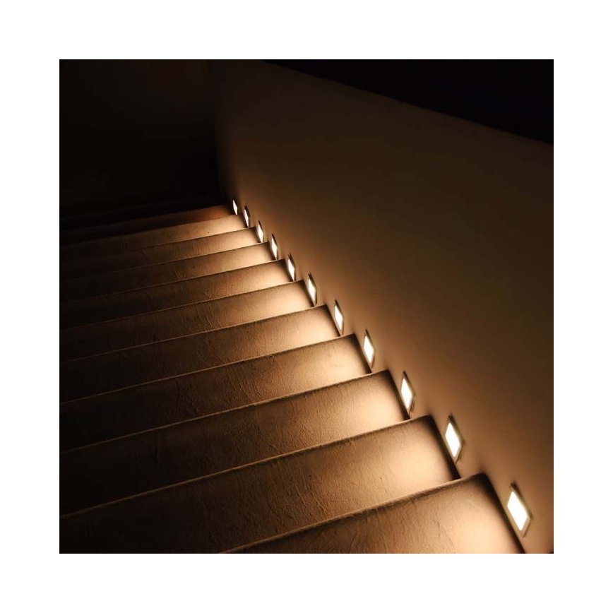 LED-ulkoportaikkovalaisimet LED/3W/230V 3000K IP65 valkoinen