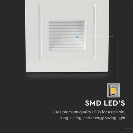 LED-ulkoportaikkovalaisimet LED/3W/230V 3000K IP65 valkoinen
