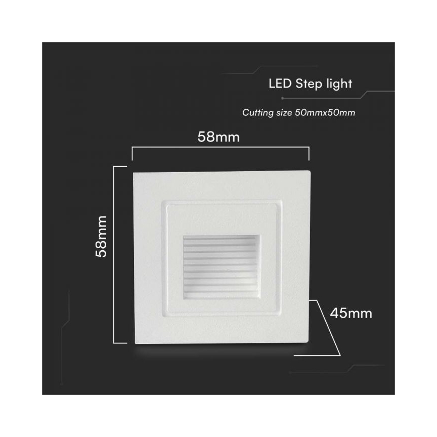 LED-ulkoportaikkovalaisimet LED/3W/230V 3000K IP65 valkoinen