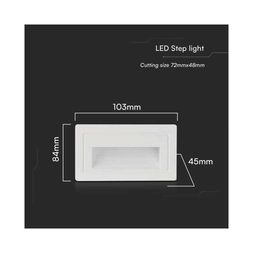 LED-ulkoportaikkovalaisimet LED/3W/230V 3000K IP65 valkoinen