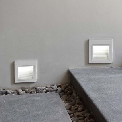 LED-ulkoportaikkovalaisimet LED/5W/230V 3000K IP65 valkoinen