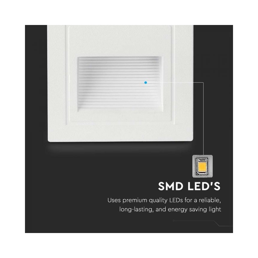 LED-ulkoportaikkovalaisimet LED/5W/230V 3000K IP65 valkoinen