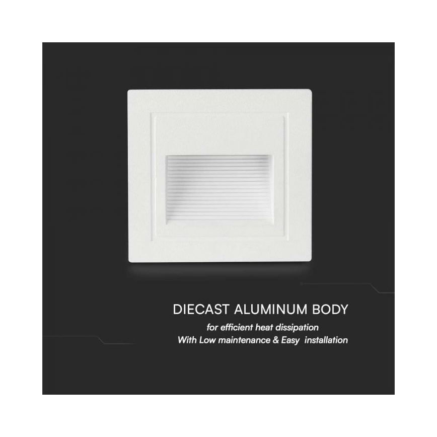 LED-ulkoportaikkovalaisimet LED/5W/230V 3000K IP65 valkoinen