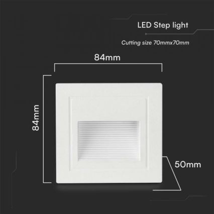LED-ulkoportaikkovalaisimet LED/5W/230V 3000K IP65 valkoinen