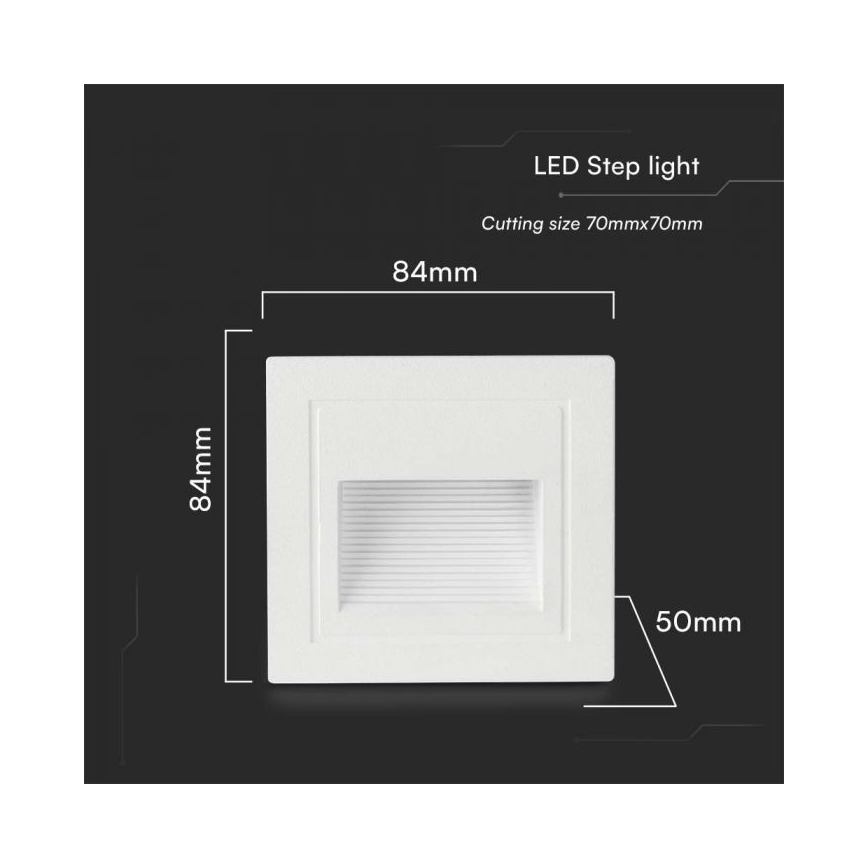 LED-ulkoportaikkovalaisimet LED/5W/230V 3000K IP65 valkoinen