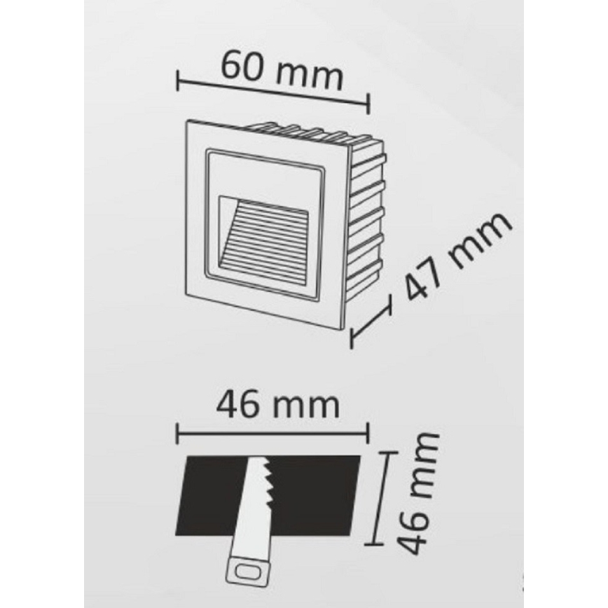 LED-ulkoportaikkovalaisimet Q6 LED/3W/230V IP44