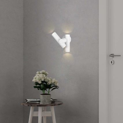 LED Joustava ulkokohdevalo 2xLED/3W/230V 3000K IP44 valkoinen