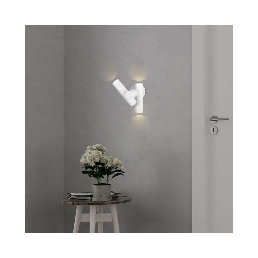 LED Joustava ulkokohdevalo 2xLED/3W/230V 3000K IP44 valkoinen
