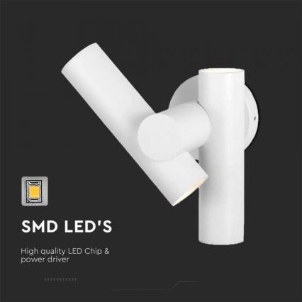 LED Joustava ulkokohdevalo 2xLED/3W/230V 3000K IP44 valkoinen