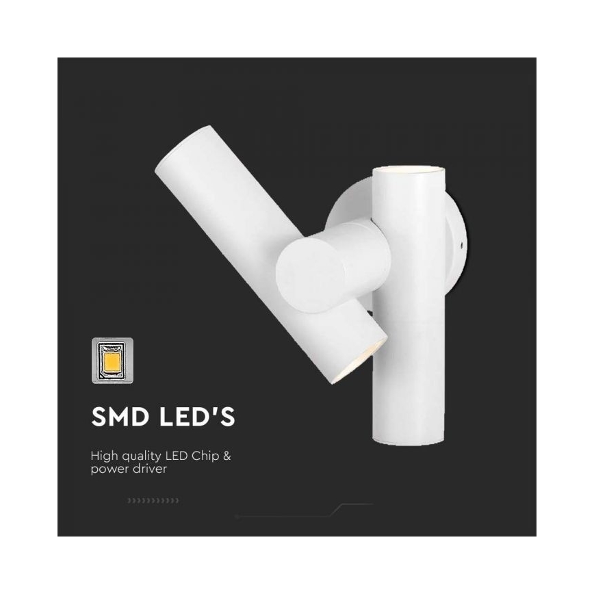 LED Joustava ulkokohdevalo 2xLED/3W/230V 3000K IP44 valkoinen