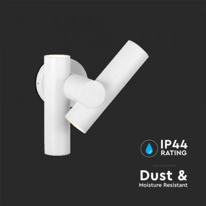 LED Joustava ulkokohdevalo 2xLED/3W/230V 3000K IP44 valkoinen