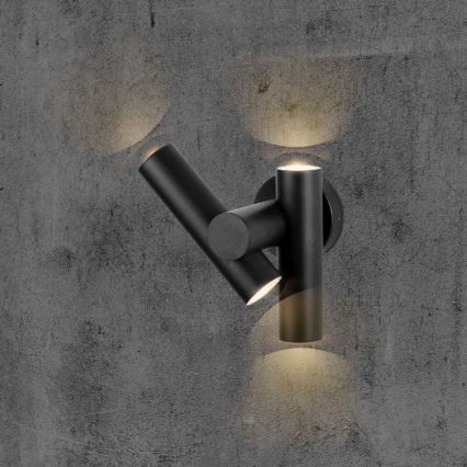 LED Joustava ulkokohdevalo 2xLED/3W/230V 4000K IP44 musta