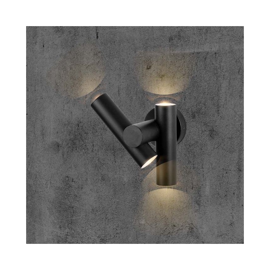 LED Joustava ulkokohdevalo 2xLED/3W/230V 4000K IP44 musta