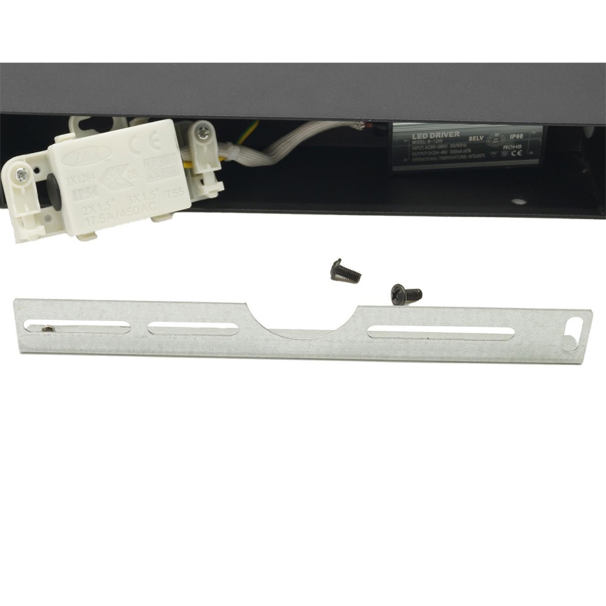LED Joustava ulkoseinävalaisin 2xLED/16W/230V IP54 90 cm musta