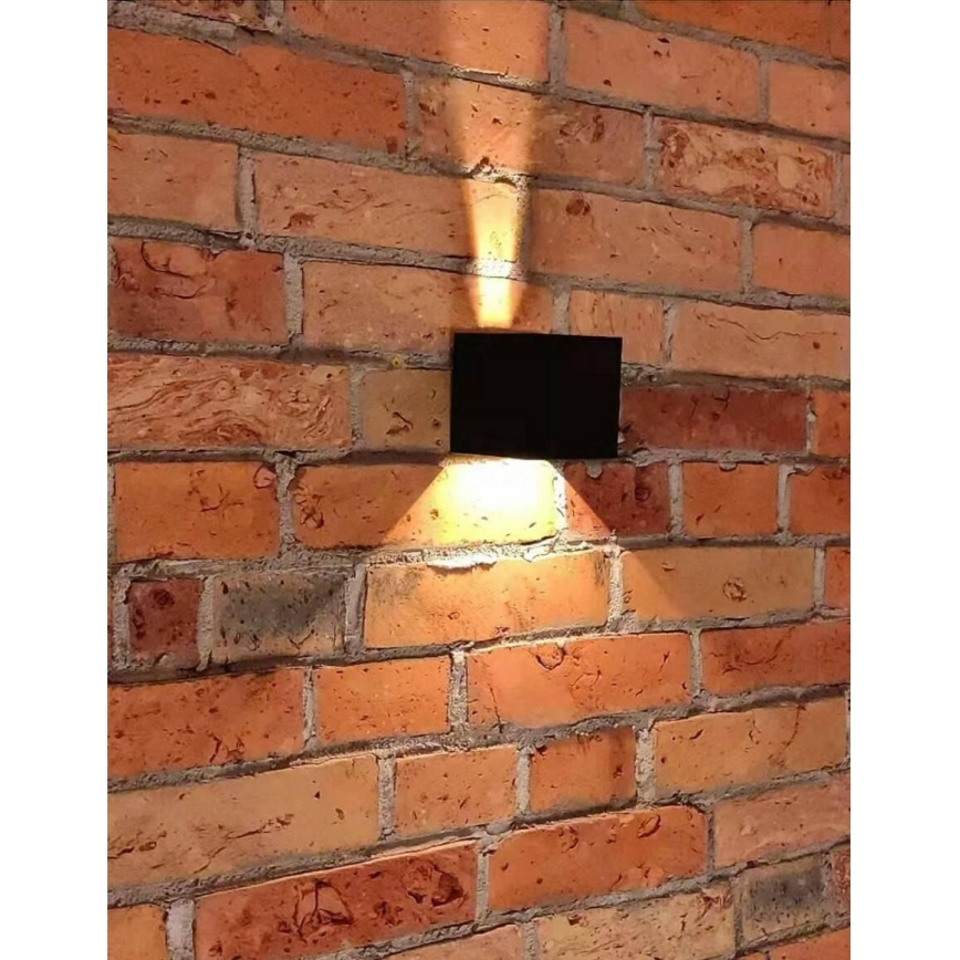 LED Ulkoseinävalaisin 2xLED/3W/230V IP54 musta