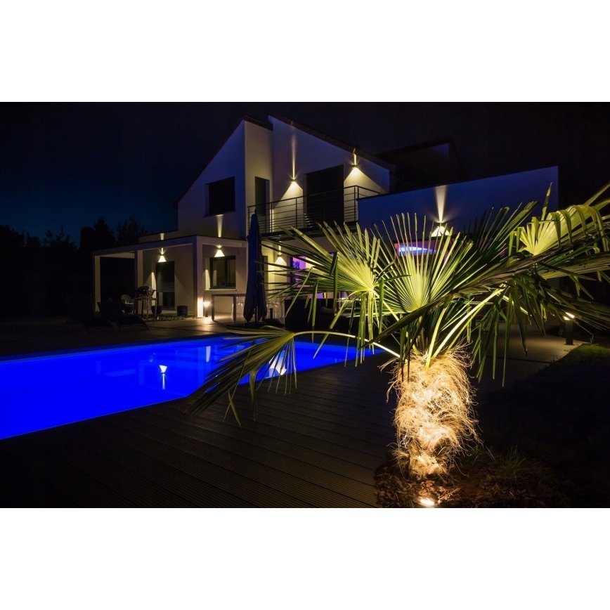 LED Ulkoseinävalaisin 2xLED/3W/230V IP54 musta