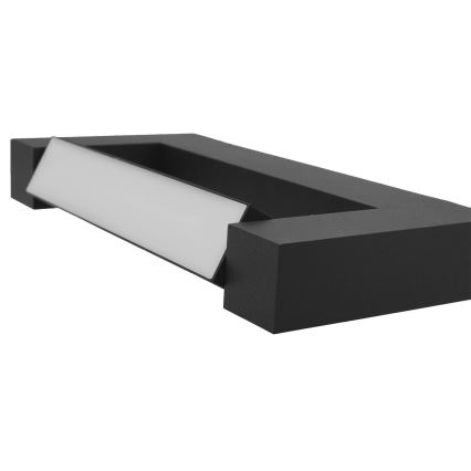 LED Joustava ulkoseinävalaisin 2xLED/4W/230V IP54 30 cm musta