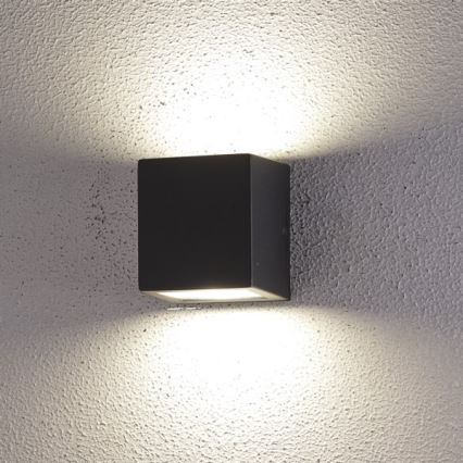 LED-ulkoseinävalaisin 2xLED/5W/230V 4000K IP54 musta
