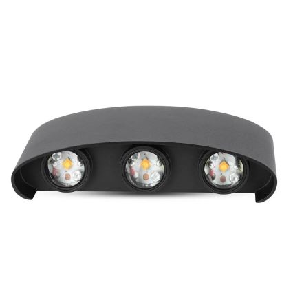 LED-ulkoseinävalaisin 6xLED / 6W / 230V IP54 3000K musta