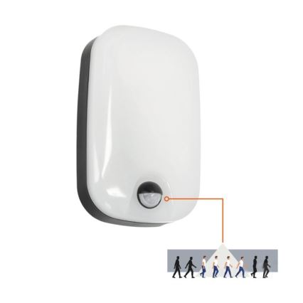 LED Ulkoseinävalaisin liike- ja hämärätunnistimella BAVANO LED/15W/230V 3000/4000/5700K IP54