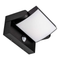 LED Ulkoseinävalaisin anturilla LED/17W/230V 4000K IP65 musta