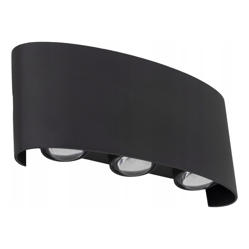 LED-ulkoseinävalaisin ARROW 6xLED/1W/230V IP54 musta