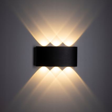 LED-ulkoseinävalaisin ARROW 6xLED/1W/230V IP54 musta