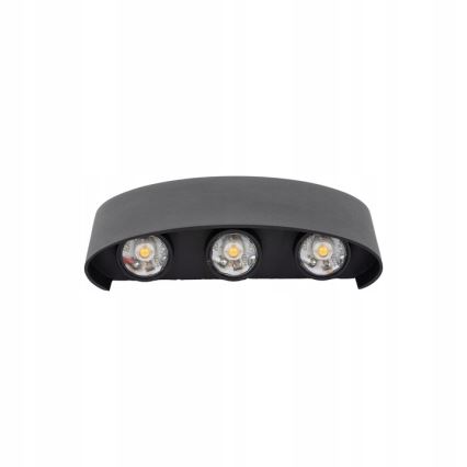 LED-ulkoseinävalaisin ARROW 6xLED/1W/230V IP54 musta
